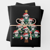 Schedel Kerstboom pyjama Cool Skeleton Santa Inpakpapier Vel (In situ)