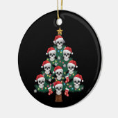 Schedel Kerstboom pyjama Cool Skeleton Santa Keramisch Ornament (Links)