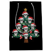 Schedel Kerstboom pyjama Cool Skeleton Santa Medium Cadeauzakje (Voorkant)