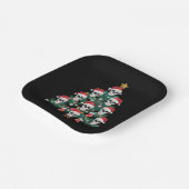 Schedel Kerstboom pyjama Cool Skeleton Santa Papieren Bordje (Gebogen)