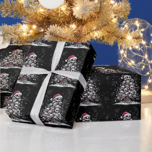 Schedel Kerstboom Pyjama Skelet Kerstman Hoed Cadeaupapier