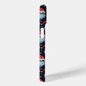 Schedel Kerstman Gotisch Kerstmis Blauwe Baard Pat Case-Mate iPhone Case (Achterkant / Rechts)