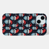 Schedel Kerstman Gotisch Kerstmis Blauwe Baard Pat Case-Mate iPhone Case (Achterkant (horizontaal))