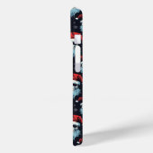 Schedel Kerstman Gotisch Kerstmis Blauwe Baard Pat Case-Mate iPhone Case (Achterkant / Links)