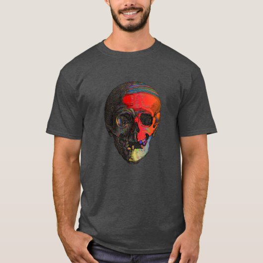 Schedel Kleurrijk T-shirt (Voorkant)