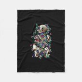 Schedel Kleurrijke decoratie Bloemen Fleece Deken (Voorkant)