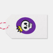 Schedel Koning – Minimaal Halloween Cadeaulabel (Achterkant Horizontaal)