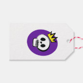 Schedel Koning – Minimaal Halloween Cadeaulabel (Voorkant (Horizontaal))