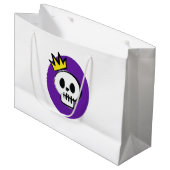 Schedel Koning – Minimaal Halloween Cadeautas (Voorkant Gekanteld)