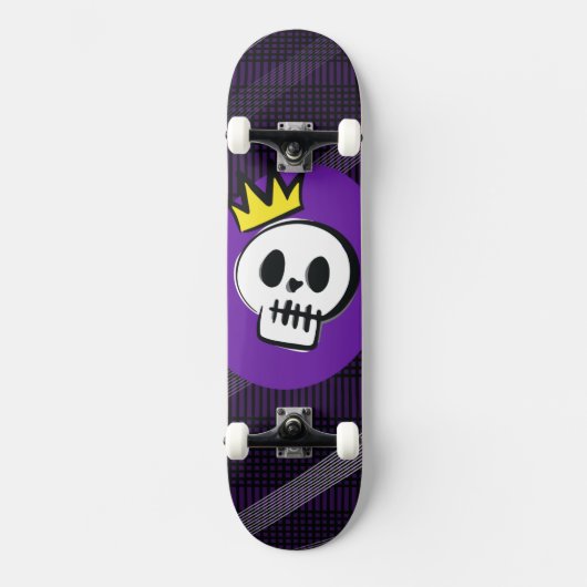 Schedel Koning – Minimale Punk Skateboard (Voorkant)