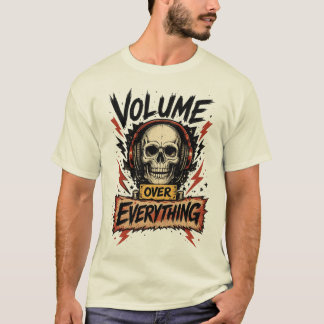 Schedel Koptelefoon Harde Muziek T-shirt