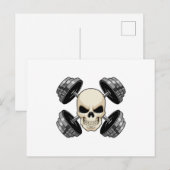 Schedel Krachttraining Hanteers Briefkaart (Voorkant / Achterkant)