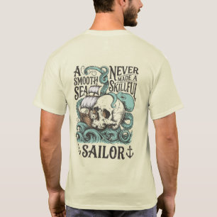 Schedel & Kraken Zeiler – Vintage Nautilus Avontuu T-shirt