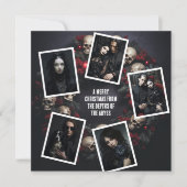 Schedel krans foto's Gothic Kerstmis aangepaste be Feestdagenkaart (Voorkant)