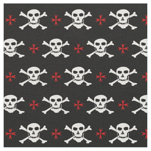 Schedel & Kruis mode stof - Piraten /Halloween (Close Up)