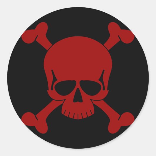 Schedel & Kruisbeenderen Sticker (Voorkant)