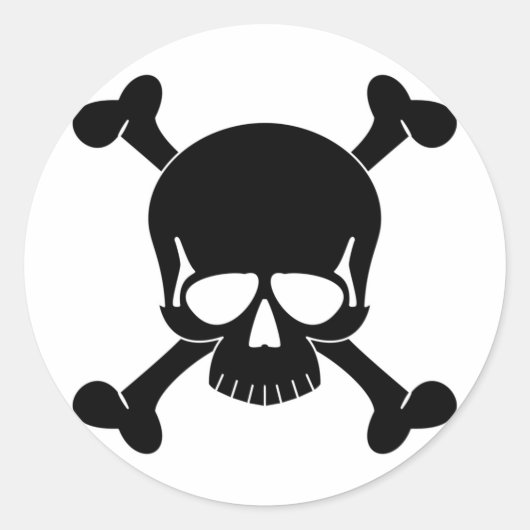 Schedel & Kruisbeenderen Sticker (Voorkant)