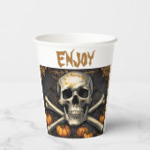 Schedel & Kruisbeenderen vergif Papieren Bekers (Achterkant)