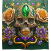 Schedel Kunst Douchegordijn (Voorkant)