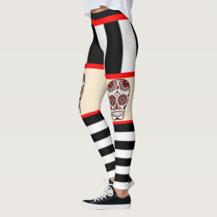 Schedel Leggings Korte Broek Effect