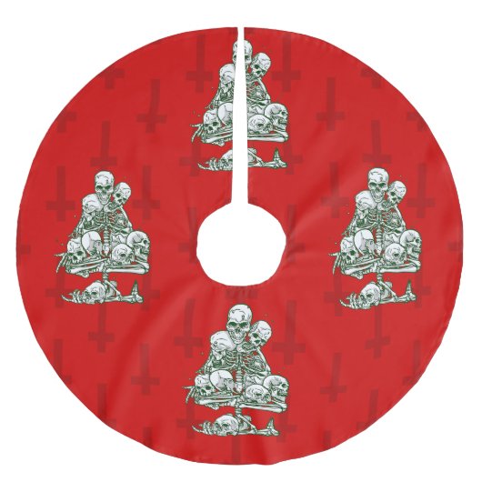 Schedel Lelijk Kerstboom Skelet Gotisch Kruis Kerstboom Rok (Voorkant)
