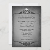 Schedel Lijst Halloween bruiloft Kaart (Voorkant)