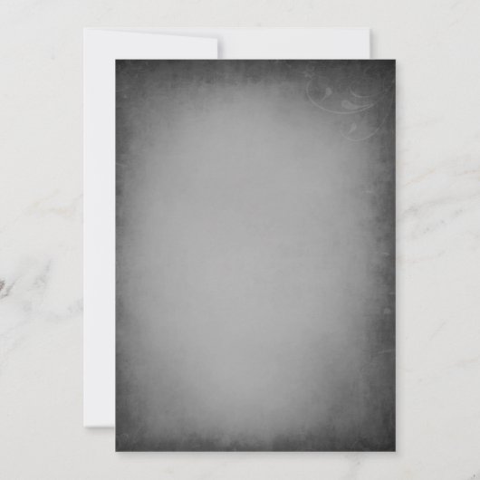 Schedel Lijst Halloween bruiloft Kaart (Achterkant)