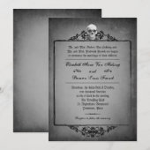 Schedel Lijst Halloween bruiloft Kaart (Voorkant / Achterkant)