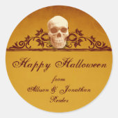 Schedel Lijst Halloween sticker (Voorkant)