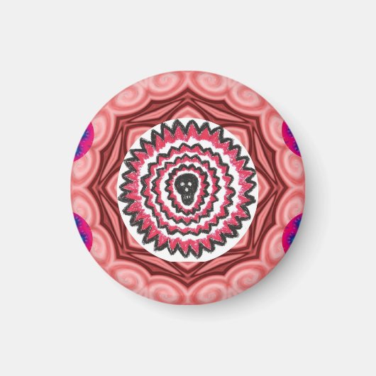 Schedel Magneet Rond (Voorkant)