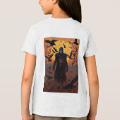 Schedel man met kraaien Tri-Blend shirt (Achterkant)