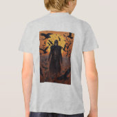 Schedel man met kraaien Tri-Blend shirt (Achterkant)