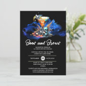 Schedel martini betoverd Halloween gothic party Kaart (Staand voorkant)