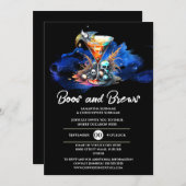 Schedel martini betoverd Halloween gothic party Kaart (Voorkant / Achterkant)