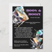 Schedel martini horror happy hour gotische Hallowe Kaart (Voorkant)