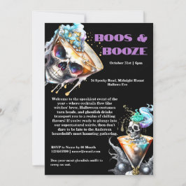 Schedel martini horror happy hour gotische Hallowe Kaart