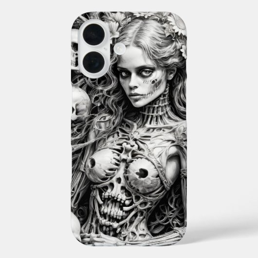 Schedel meisje met botten omslag Case-Mate iPhone case (Achterkant)