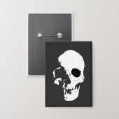 Schedel, mens, hoofd button (Voorkant / Achterkant)