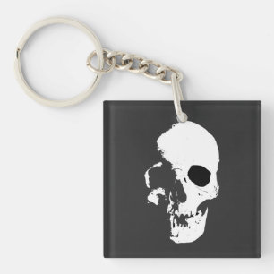 Schedel, mens, hoofd sleutelhanger