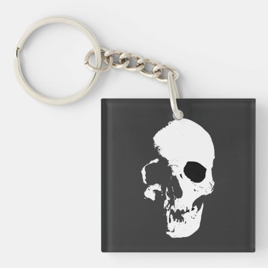 Schedel, mens, hoofd sleutelhanger (voorkant)
