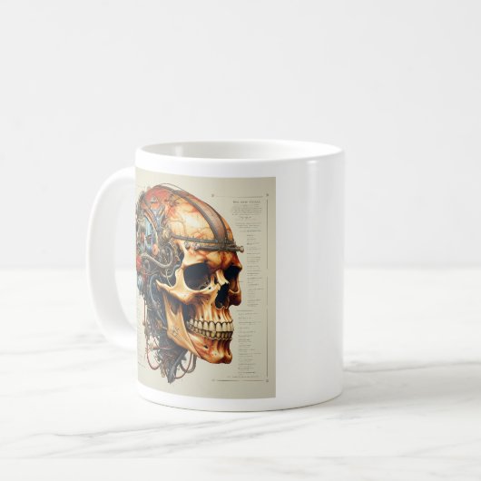  schedel menselijke anatomie mok (Voorkant links)