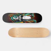Schedel met 2 Cobras Skateboard (Horizontaal)