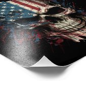 schedel-met-amerikaanse-vlag-it foto afdruk (Hoek)