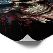 schedel-met-amerikaanse-vlag-it poster (Hoek)
