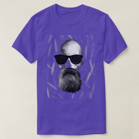 schedel met baard 3 t-shirt (Design voorkant)