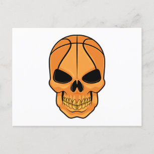 Schedel met Basketbal Hoofd Briefkaart