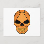 Schedel met basketbalhoofd briefkaart (Voorkant)