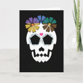 Schedel met Bloemen Kaart (Voorkant)