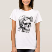 Schedel met boog Halloween T-shirt Creep It Real B (Voorkant)