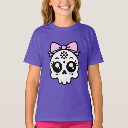 Schedel met boog t-shirt (Voorkant)